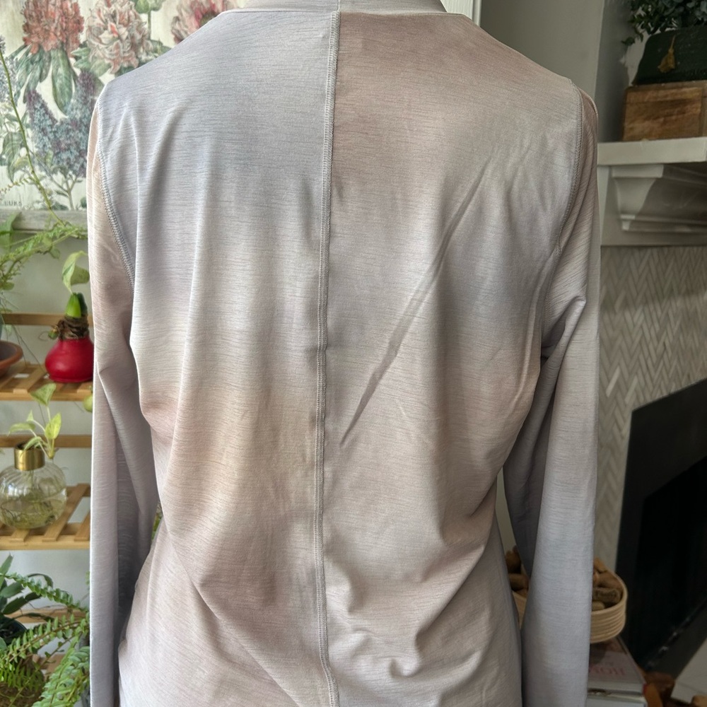 Calia turtle neck sport top long sleeves tie dye look soft colors - Picture 3 of 11